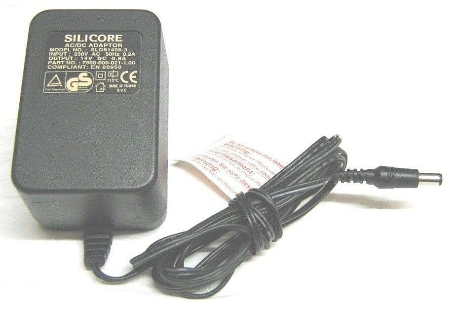 New 14V 0.8A SILICORE SLD81408-3 Class 2 Transformer Ac Adapter